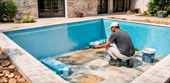 Construcción de piscinas en Barcelona - paso 2